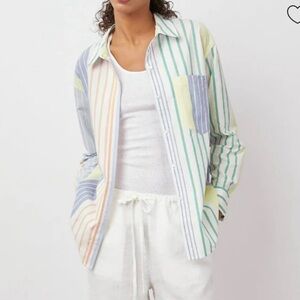 Rails Women's Arlo Shirt in the Portofino Stripe colorway